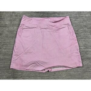 Savion Skorts Womens‎ Large Pink Pinstriped Mini Short Stretchy Rayon Blend